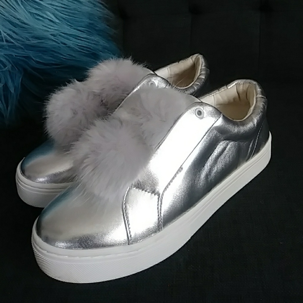 Sam Edelman Faux Fur Ball Sneakers
